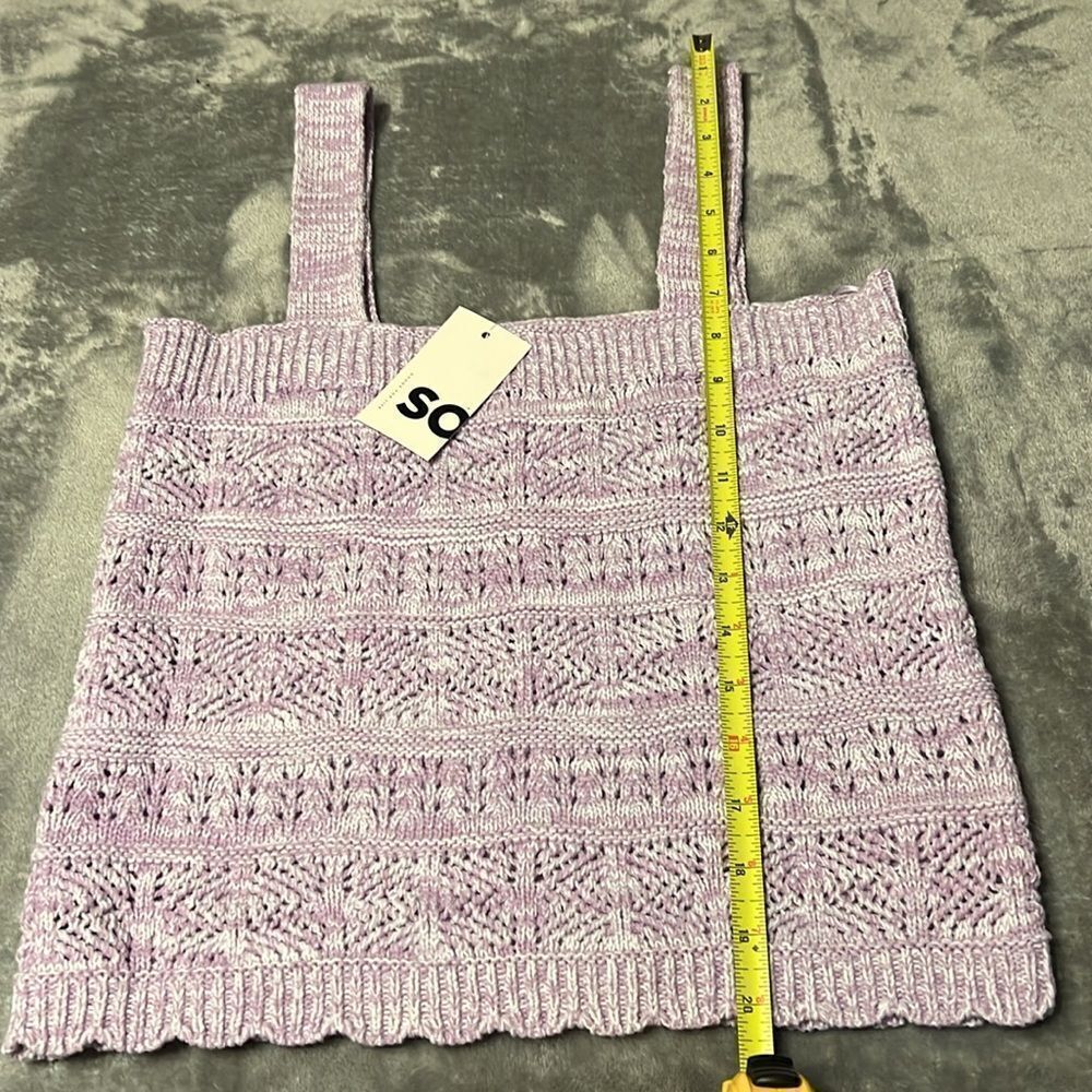 SO Purple Cropped Tank Sweater - Picture 2 of 5